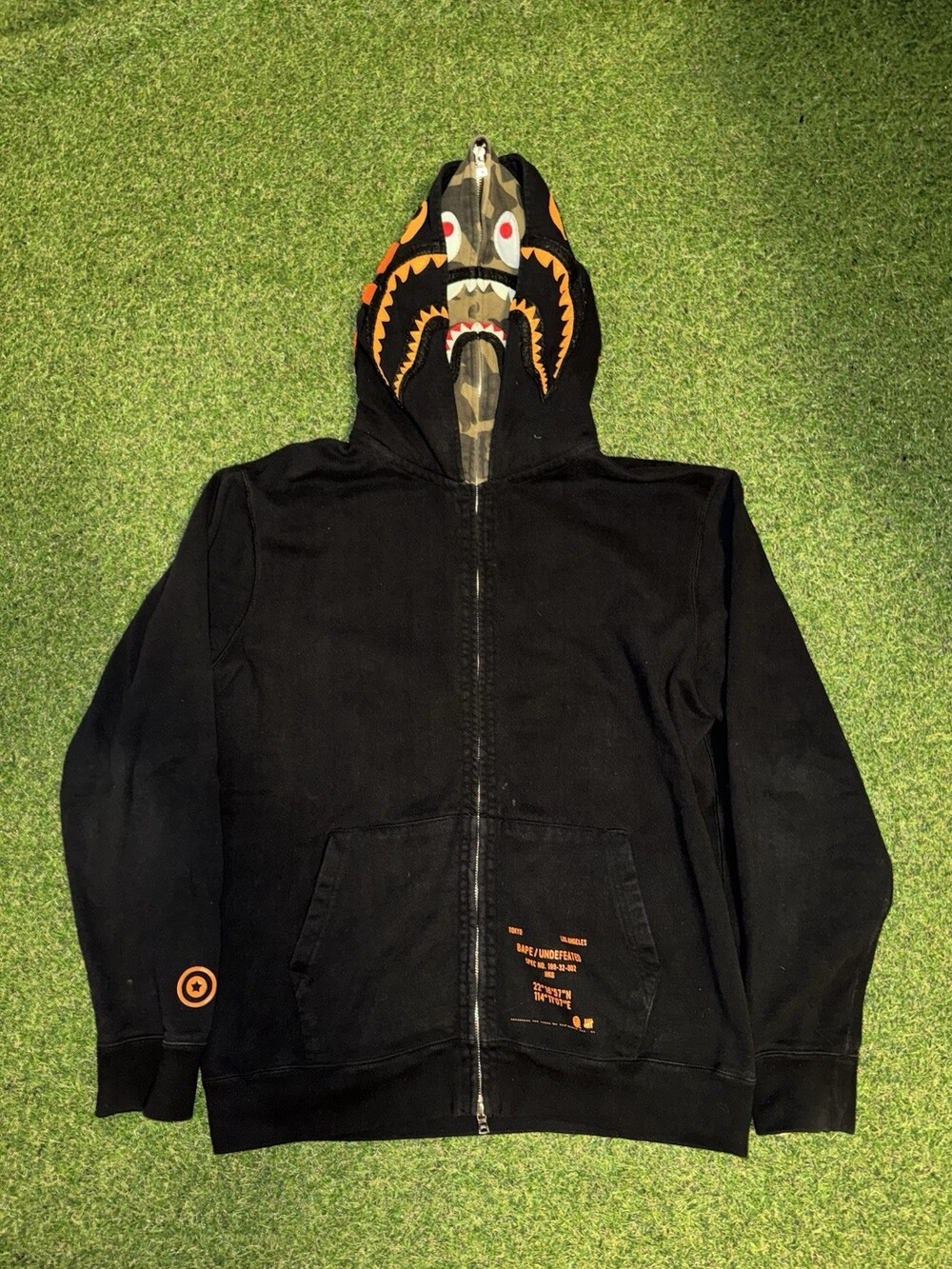 bape x undefeated Collab Shark Full Zip